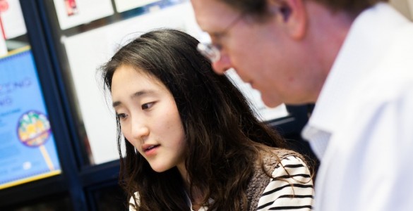 Eunice-and-Ted Eunice Jun and Ted Fischer working