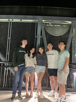 Jack Allen, far left, and most of the senior piano majors in 2023 (Submitted photo)