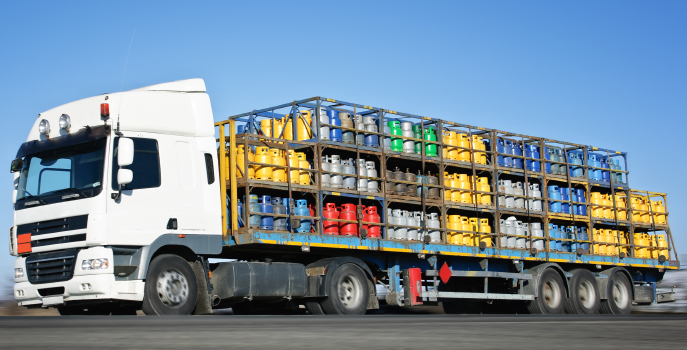 truck carrying chemicals