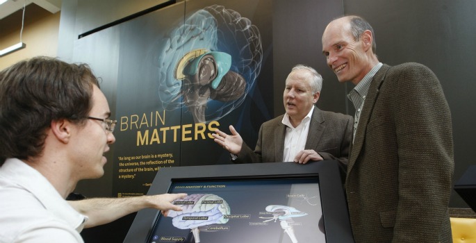 Brain Matters developers with display