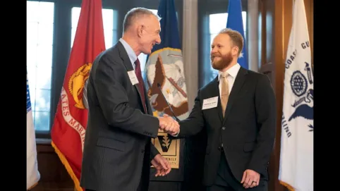 The Bass Military Scholars Program hosted a reception in September 2019. (Submitted photo)