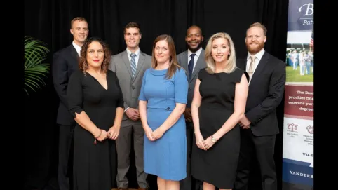 Matt Smith, right, is among the first cohort of Bass Military Scholars on campus in September 2019. (Submitted photo)