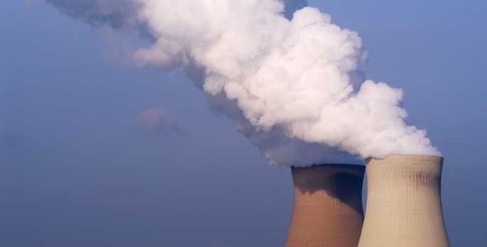 two nuclear plant silos