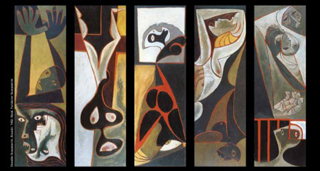 A reproduction of Oswaldo Guayasamín's mural 