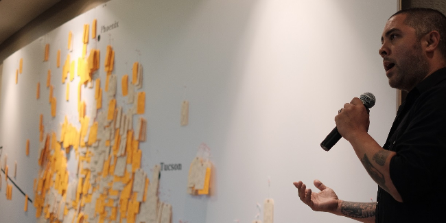 Jason De León, creator of the Hostile Terrain 94 exhibit and founder of the Undocumented Migration Project