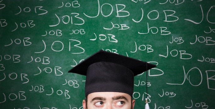 New grad surrounded by the word 