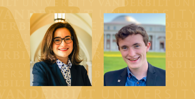 Minna Apostolova and Joseph Sexton, 2021 Goldwater Scholars from Vanderbilt