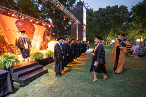First-year, transfer and Next Steps students officially began their journey as members of the Vanderbilt University community during Founders Walk on Aug. 21.