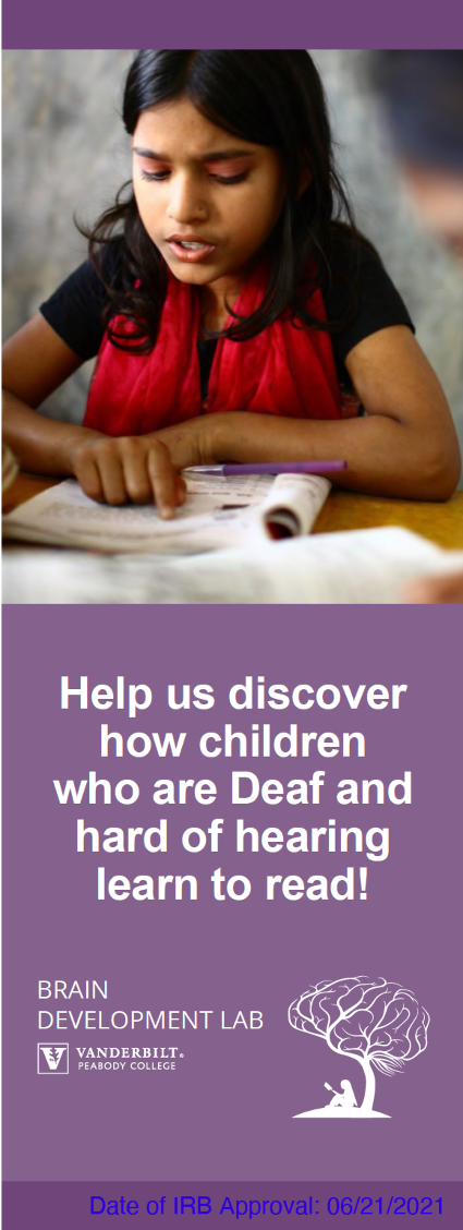 James Booth research study flyer