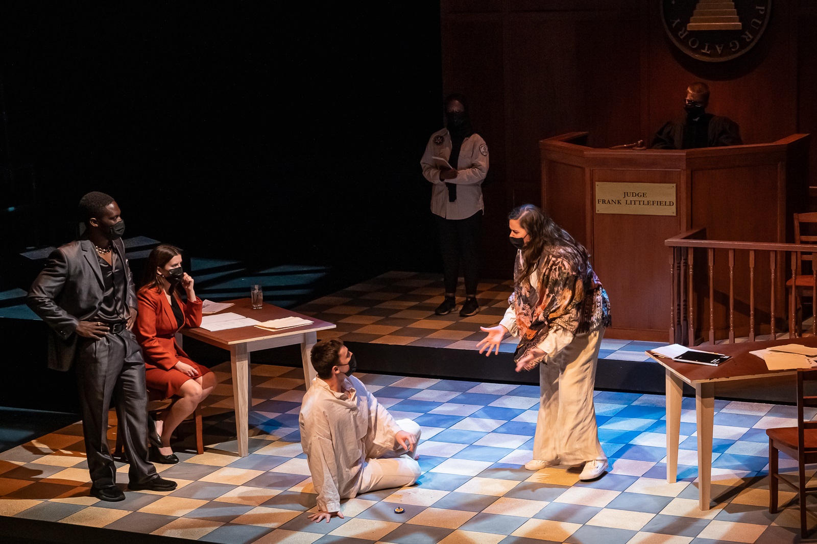 photograph of scene from Vanderbilt production of 'The Last Days of Judas Iscariot'