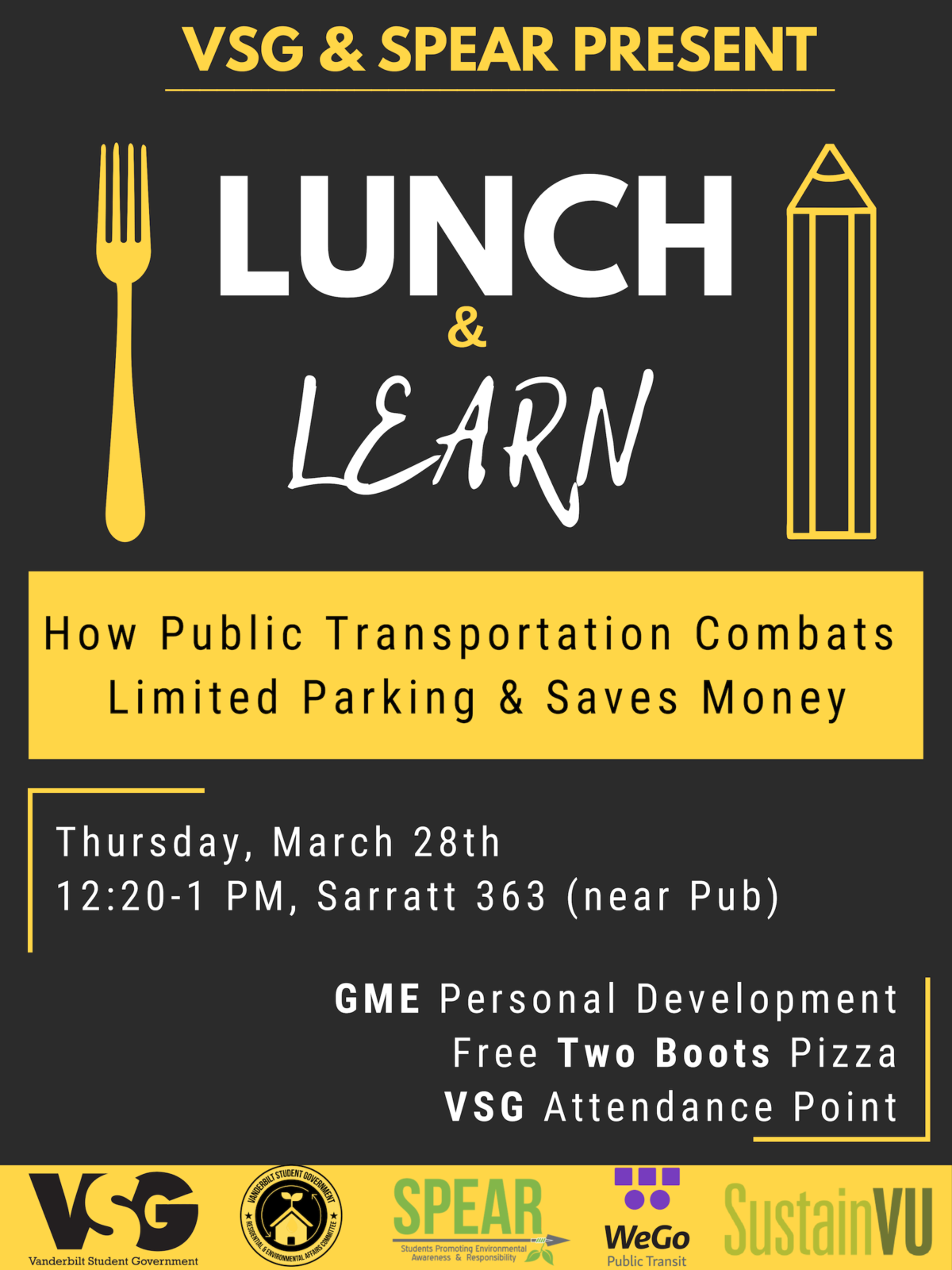 Lunch and Learn Public Transit Flyer