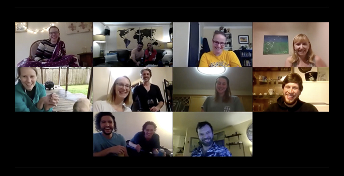 Gathering virtually can take place on the Zoom platform.