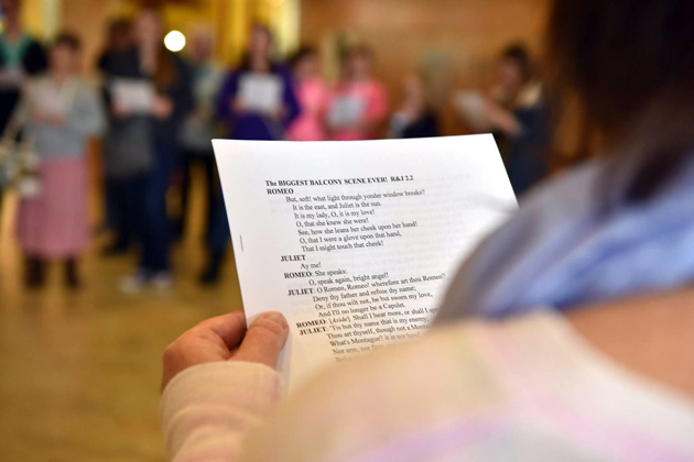 Script for "Biggest Balcony Scene" (from Romeo and Juliet)