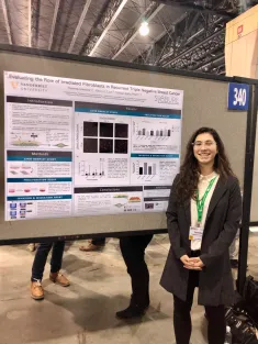 Ivanova presents her research collaboration on the role of irradiated fibroblasts in recurrent triple-negative breast cancer. (Submitted photos)
