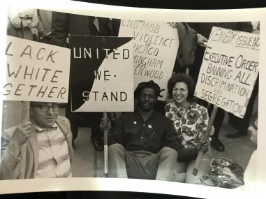 Upton's grandfather led Chicago's North Side chapter of the Congress for Racial Equality (CORE) during the civil rights movement in the 1960s.