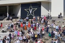 Each graduate was given two tickets and guests were socially distanced to support campus COVID health protocols.