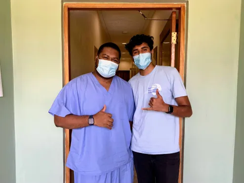 Vivek Kumar, right, with a doctor at a clinic in Honduras in 2023 (Submitted photo)