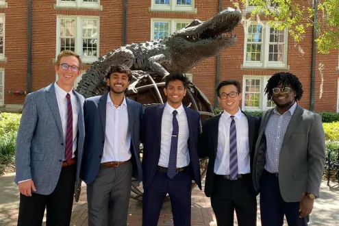 Vivek Kuman and fellow Vanderbilt students went to the Heavener International Case Competition. This is a global undergraduate business competition at the University of Florida. To qualify, Kumar’s team placed first in the Vanderbilt Case Competition. They participated in two cases during the week at UF, placing fouth overall. (Submitted photo)