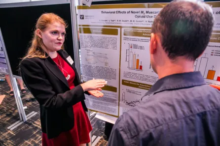 The sixth annual Undergraduate Research Fair, held Sept. 19, 2019, at the Student Life Center, provided students a forum in which to showcase their research conducted across all fields and disciplines. (Anne Rayner/Vanderbilt)