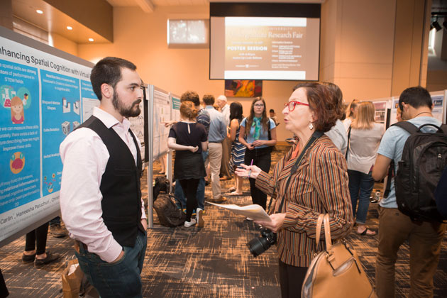 This year’s Vanderbilt Undergraduate Research Fair highlighted a diverse array of student research endeavors, with participation from all four undergraduate colleges, and faculty mentors representing 49 departments across Vanderbilt’s campus and several other institutions. (Vanderbilt University)