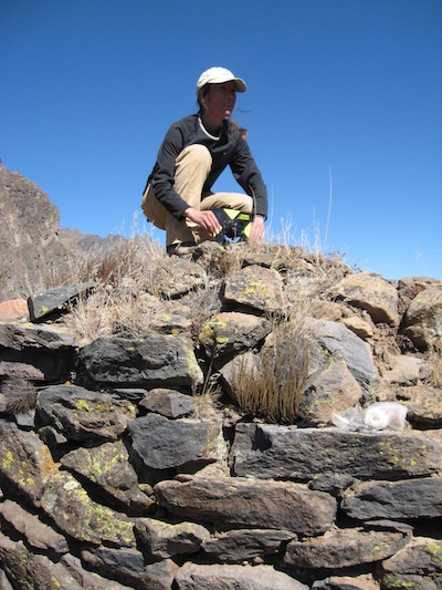 TIffiny excavating a rocky area