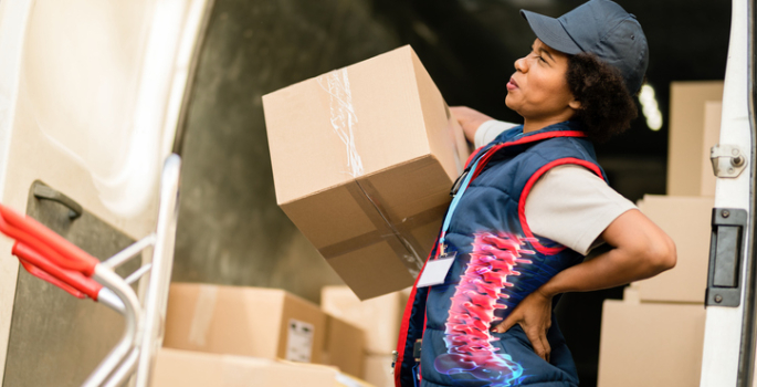 delivery worker back pain