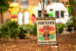 Faculty, staff and students enjoy a festive Juneteenth Celebration of Freedom around Rand Hall. Food trucks, exhibits, rhythmic sounds of Nature’s Drummers and games were enjoyed by all attendees.