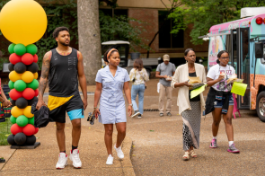 Faculty, staff and students enjoy a festive Juneteenth Celebration of Freedom around Rand Hall. Food trucks, exhibits, rhythmic sounds of Nature’s Drummers and games were enjoyed by all attendees.