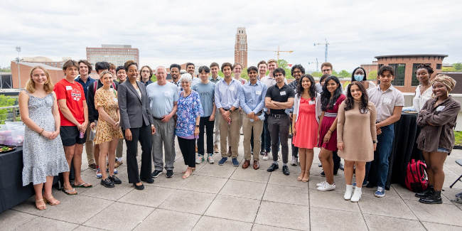 Edward and Janice Nichols with the 2022 Nichols Humanitarian Fund recipients.