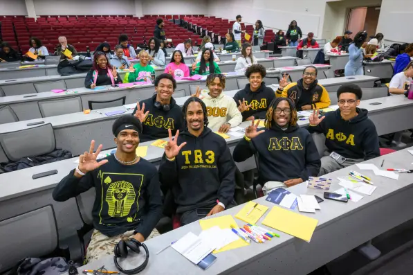Vanderbilt students participating in MLK Day of Service activities at Meharry Medical College.