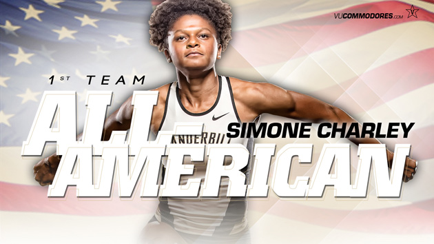 Commodore track and field star Simone Charley added to her list of accomplishments on Friday when she was named a first-team Academic All-American for track and field/cross country by the College Sports Information Directors of America.