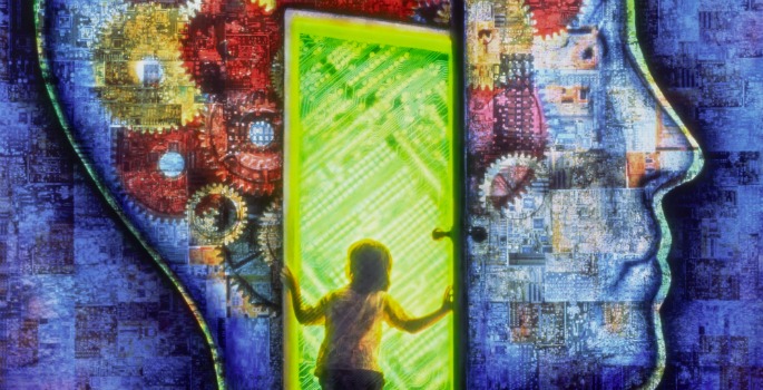 Brain and doorway concept