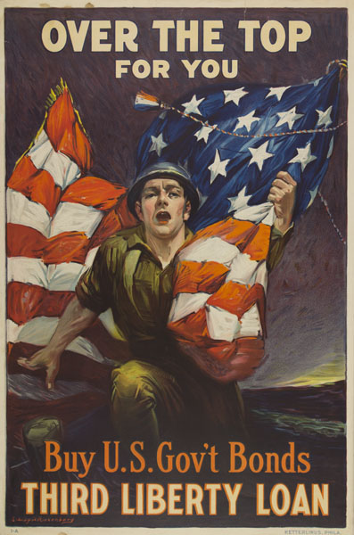 "Over the Top for You" (1918) by Sidney H. Riesenberg (1885-1971), The Peabody College Collection, Vanderbilt University Fine Arts Gallery