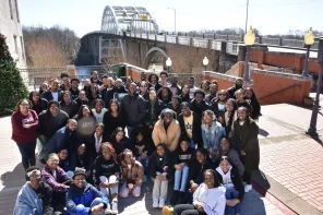 Forty-six students and 13 chaperones from the Association of Vanderbilt Black Faculty and Staff.