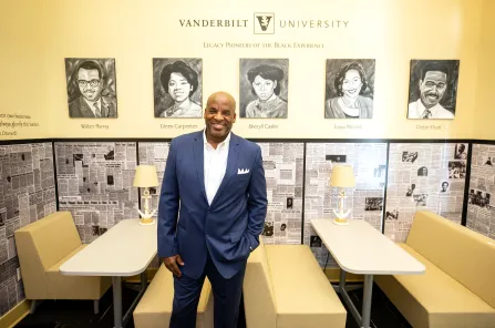 James Threalkill, BS'79, painted the Legacy Pioneer Portraits. (Vanderbilt University/Joe Howell)