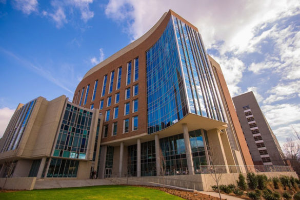 This 250,000-square-foot structure is home to both the Engineering and Science Building, which includes laboratories, classrooms and a state-of-the-art clean room, and Vanderbilt’s Innovation Pavilion, which includes the Wond’ry and its makerspace. (Daniel DuBois/Vanderbilt)