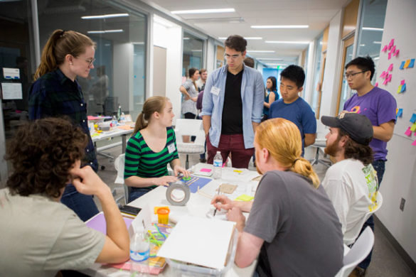 Boot Camp participants were given a primer on the five steps of human-centered design—empathize, define, ideate, prototype and test—at the March 25 event. (Susan Urmy/Vanderbilt)