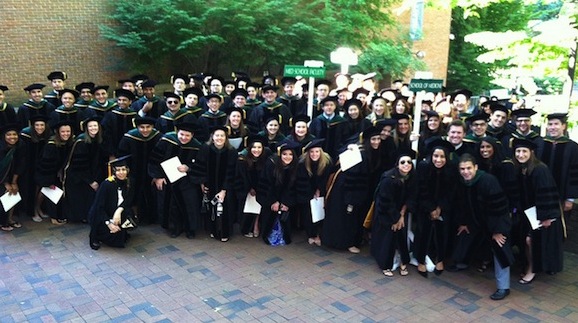 Medical students at Commencement