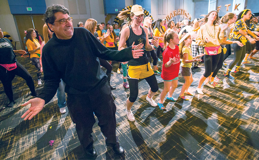 photo of Chancellor Zeppos dancing