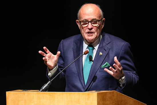 Rudy_Giuliani_Impact Rudy Giuliani addressed Vanderbilt's Impact Symposium on March 18. (John Russell/Vanderbilt)