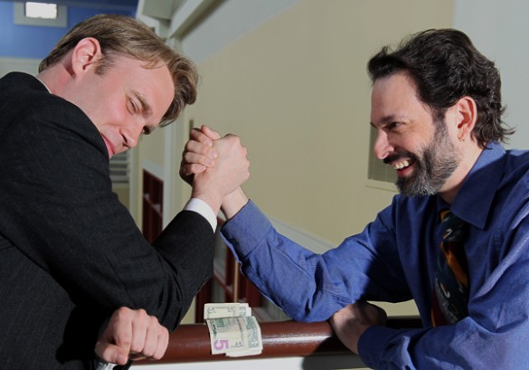 Researchers arm-wrestling