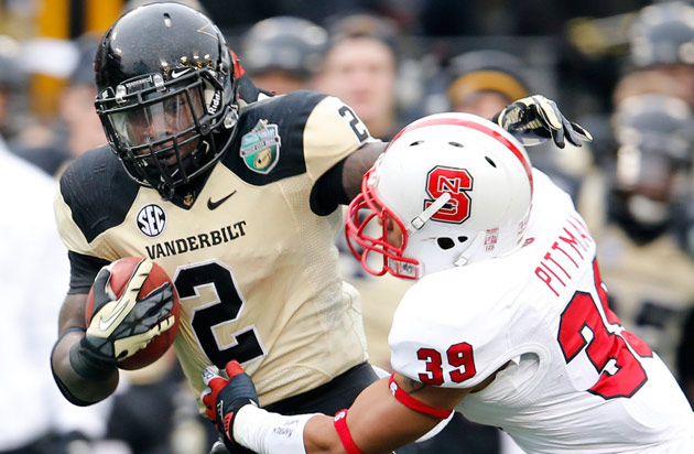 Commodore running back Zac Stacy (Vanderbilt University)