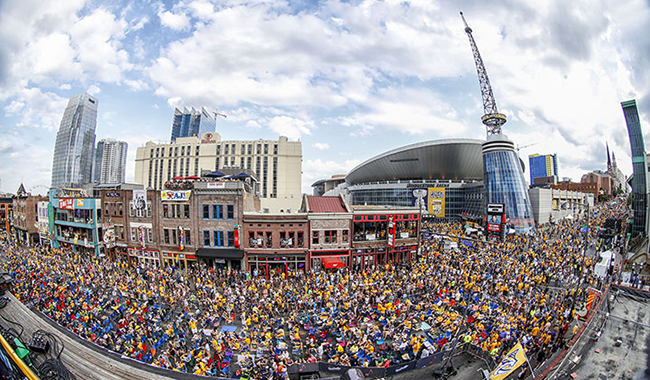 Game Six of the 2017 NHL Stanley Cup Final at Bridgestone Arena on June 11, 2017 (Photo by John Russell/NHLI via Getty Images)
