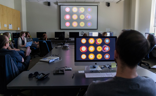 Fourteen Ph.D. candidates presented their multimedia projects as part of the four-week Creative Media Practice Maymester seminar. (Joe Howell/Vanderbilt)