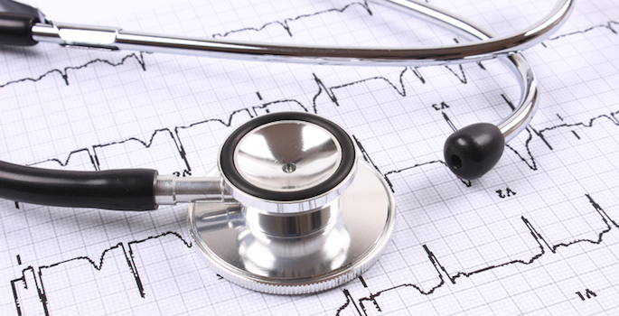 Stethoscope and electrocardiogram