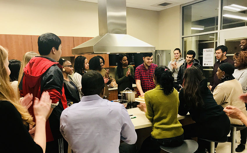 "Cooking and Kreyòl" at the David Williams II Recreation and Wellness Center demonstration kitchen is part of Haiti Week Feb. 3-6 at Vanderbilt.