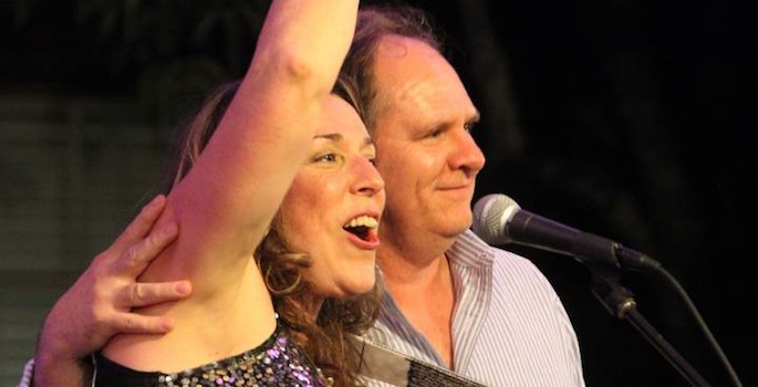 Beth and Rocky onstage