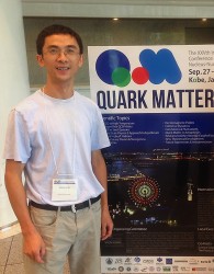 Shengli Huang attended the Quark Matter conference in Kobe (Victoria Greene / Vanderbilt)