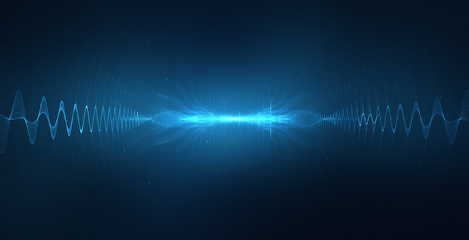 Abstract digital sound wave