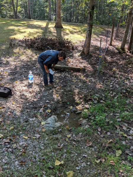 Chris Vanags tests water in Grundy County